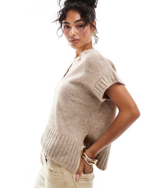 Miss Selfridge – Stricktop in Hellbeige - view 1