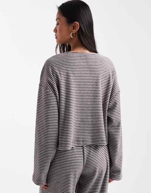 Miss Selfridge stripe brushed rib cardigan (part of a set), 4 of 4