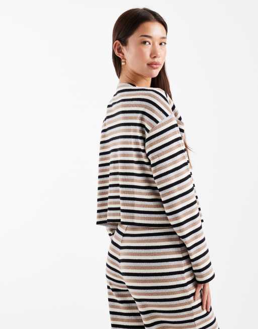 Miss Selfridge stripe brushed rib cardigan (part of a set), 2 of 4