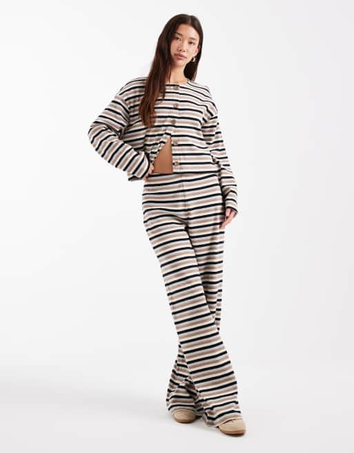 Miss Selfridge stripe brushed rib cardigan (part of a set), 3 of 4