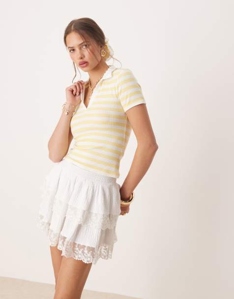 Miss Selfridge stripe polo top - view 1