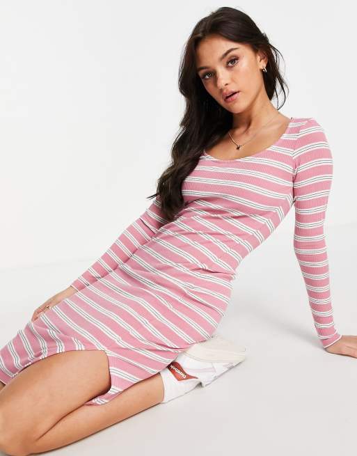 Stripe on sale rib dress