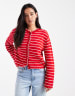 Miss Selfridge blanket stitch cardigan in navy