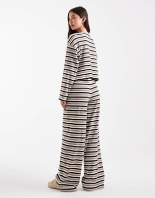 Miss Selfridge Striped Pants - Part Of A Set-neutral In Multi