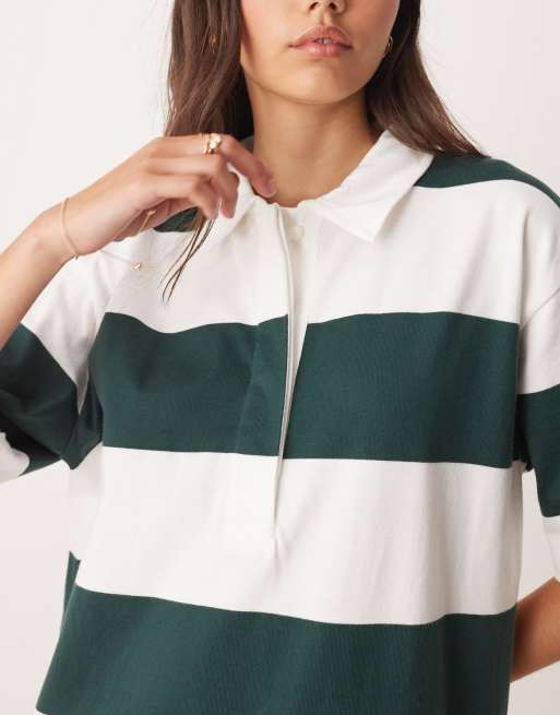 Miss Selfridge striped ruffle hem detail rugby dress, 3 of 4