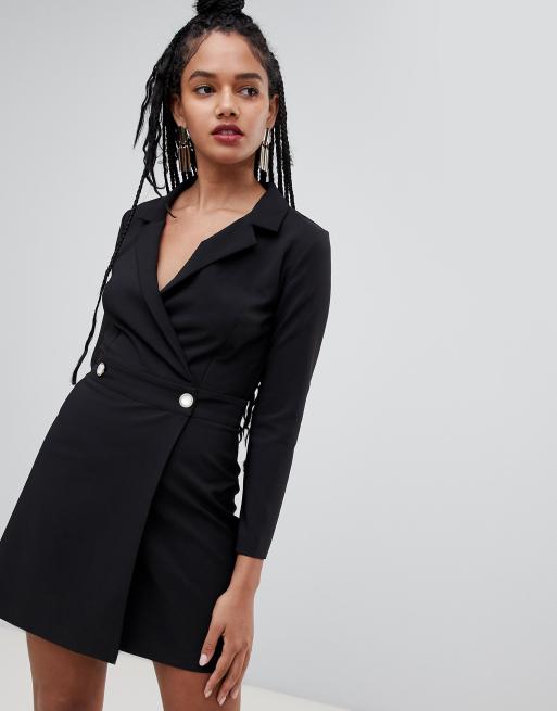 Asos black 2025 tuxedo dress