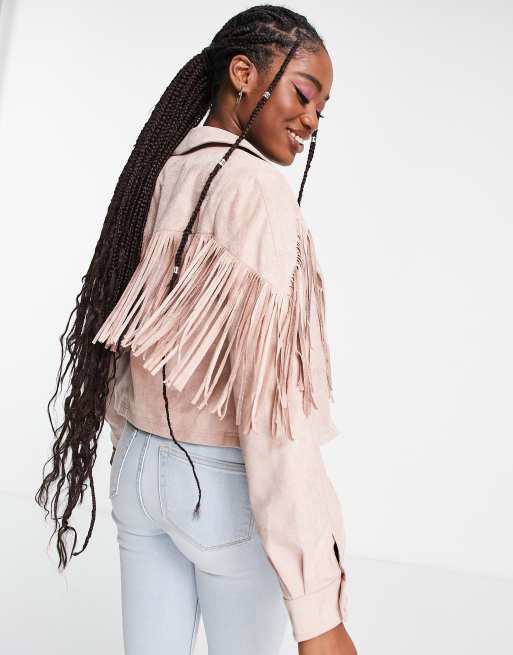 Miss selfridge shop fringe jacket