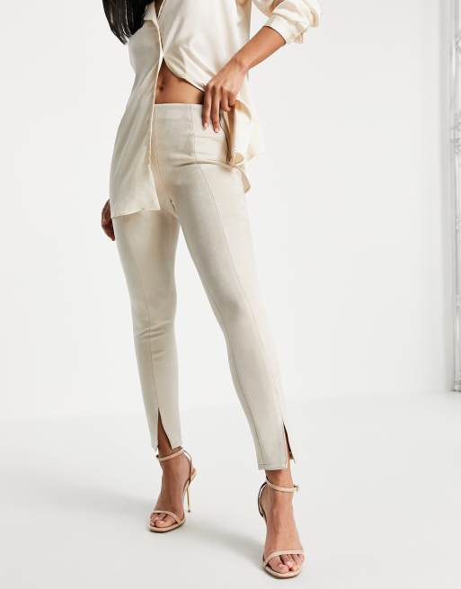 Miss Selfridge - Suedette - Leggings i neutral