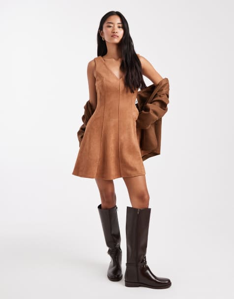 Miss Selfridge suedette mini dress - view 1