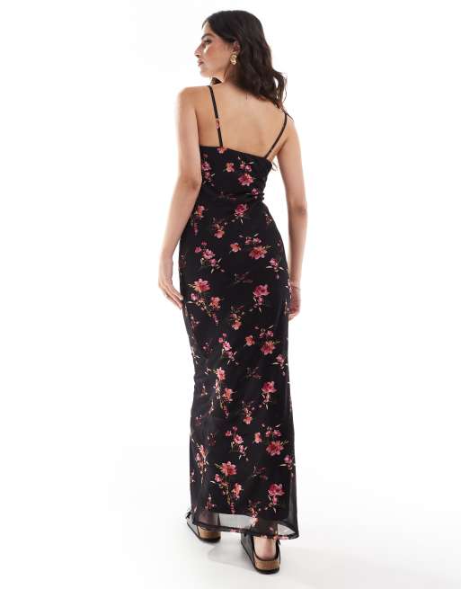 Miss Selfridge – Sukienka maxi z kwiatowym nadrukiem, 3 z 4
