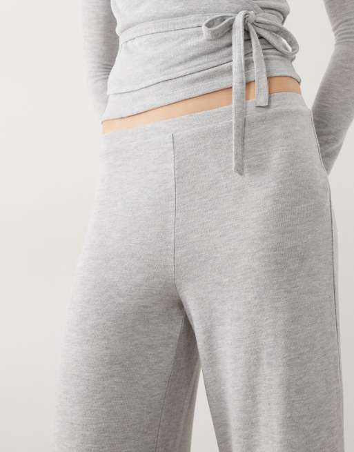 Miss Selfridge super soft brushed culotte pants in grey, 4 of 5