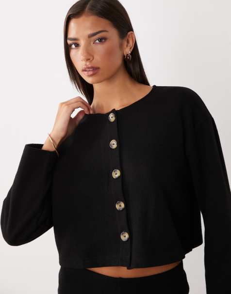 Miss Selfridge super soft cardigan in black - part of a set - view 1
