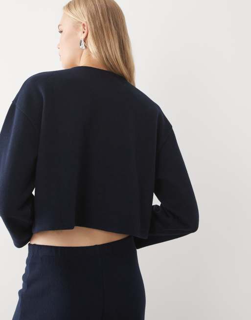 Miss Selfridge super soft cardigan in navy (part of a set), 2 of 4