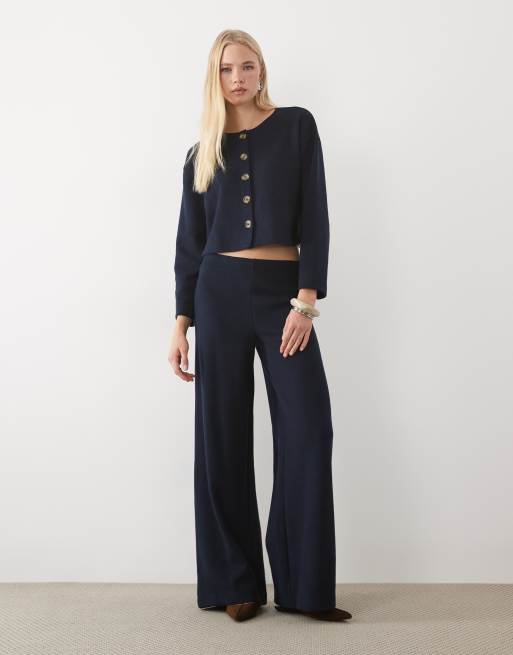 Miss Selfridge super soft cardigan in navy (part of a set), 3 of 4