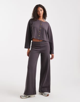 Miss Selfridge Super Soft Cardigan Set In Purple