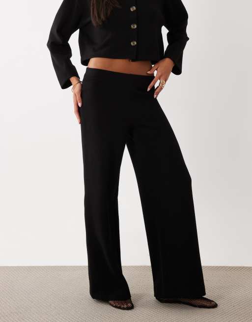 Miss Selfridge super soft pants in black (part of a set), 2 of 5