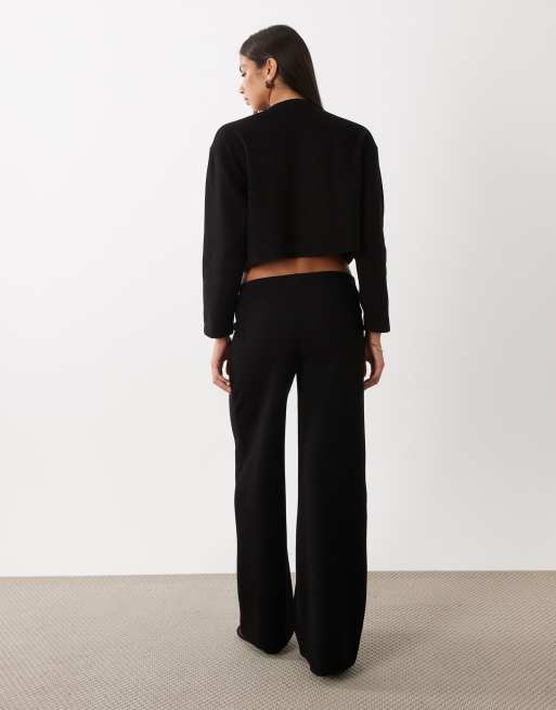 Miss Selfridge super soft pants in black (part of a set), 5 of 5
