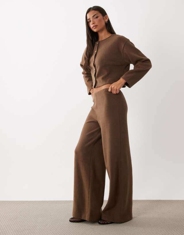 Miss Selfridge super soft pants in chocolate
