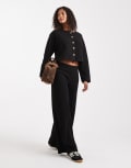 [Miss Selfridge] Miss Selfridge super soft pants set in black 12 BLACK