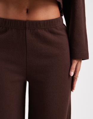 Miss Selfridge Super Soft Pants Set In Brown