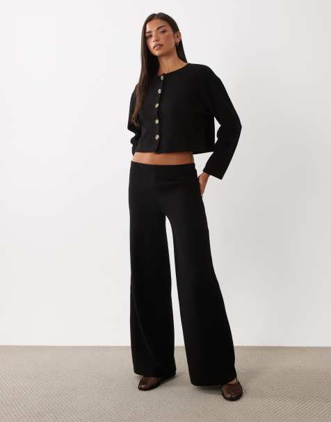 Miss Selfridge super soft trouser co-ord in black - view 1