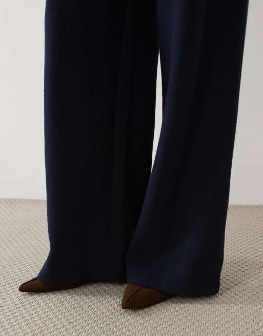 Miss Selfridge super soft trouser co-ord in navy , 5 of 5