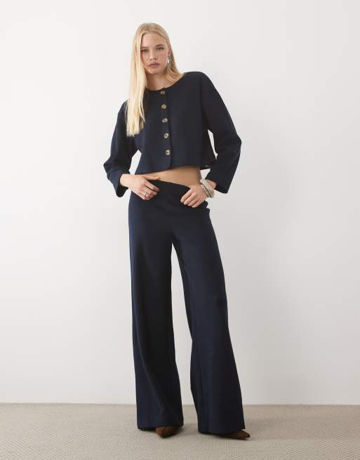 Miss Selfridge – Superweiche Strickjacke in Marineblau, Kombiteil, 3 von 3