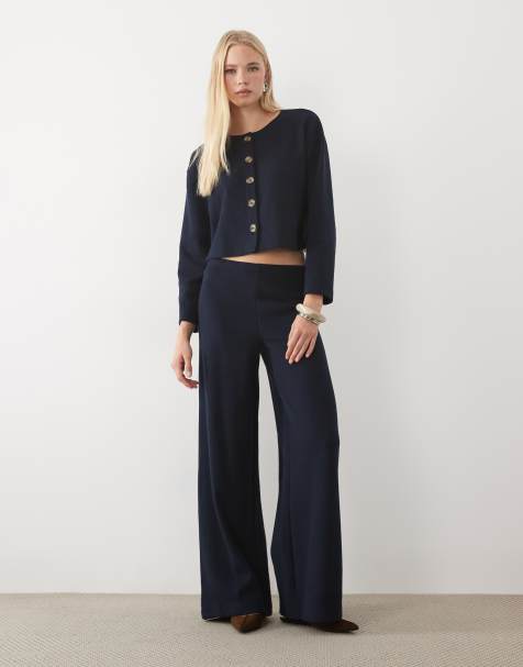 Miss Selfridge - Superzacht vest in marineblauw, deel van co-ord set - view 1