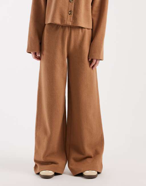 Miss Selfridge - Superzachte broek in kaneelbruin, deel van co-ord set, 3 van 5