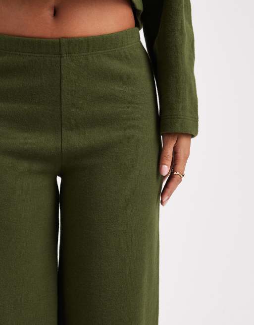 Miss Selfridge - Superzachte broek van set in olijfgroen, deel van co-ord set, 4 van 5