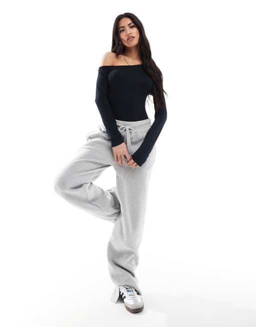 Miss Selfridge – Svart, mjuk body med bar axel, 2 av 4