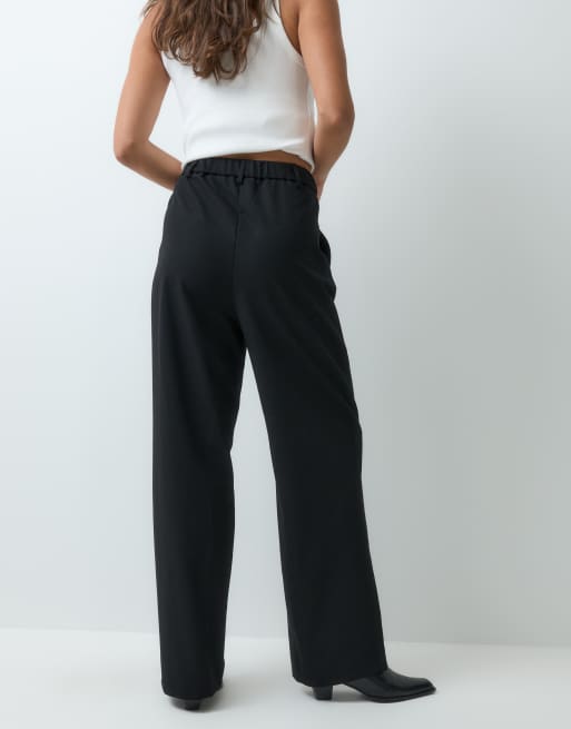 Miss Selfridge – Svarta figursydda byxor med vida ben, 5 av 5