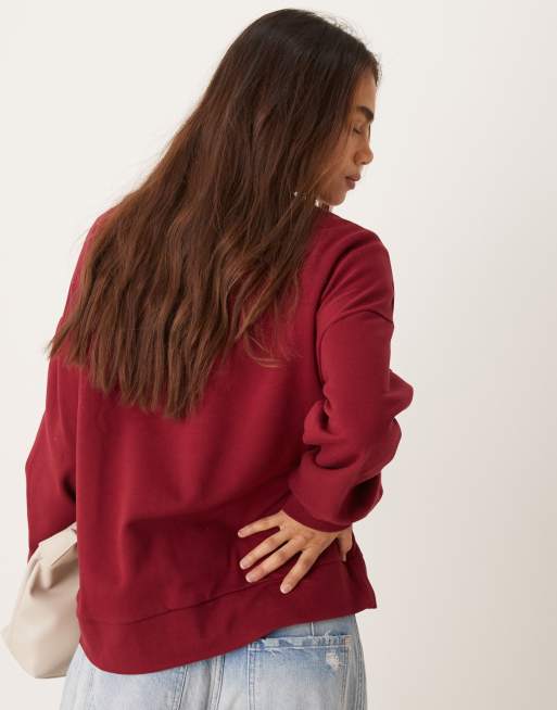Miss Selfridge - Sweat à broderies ajourées - Bordeaux, 3 de 4