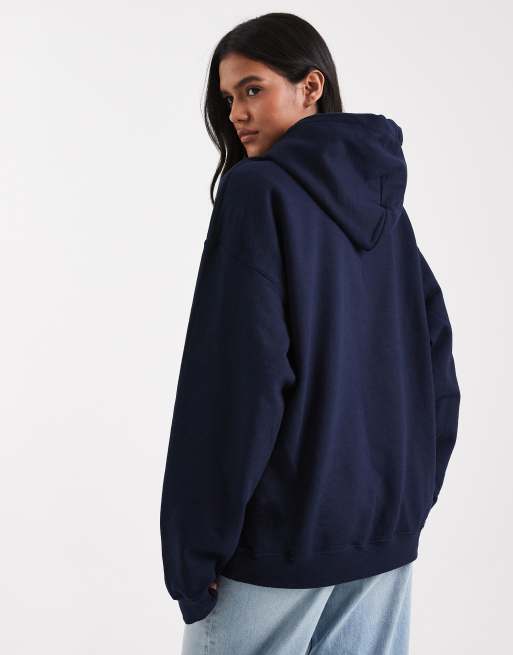 Miss Selfridge - Sweat à capuche avec motif New York style universitaire - Bleu marine, 4 de 4
