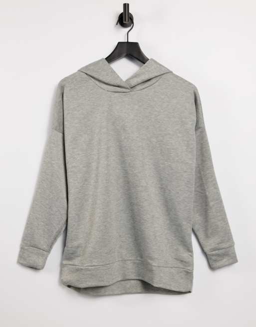 Miss Selfridge Sweat à Capuche Long Gris Asos