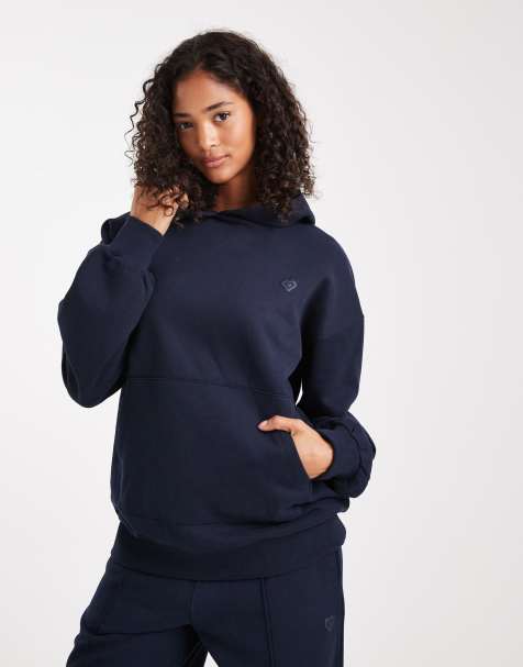 Miss Selfridge - Sweat à capuche oversize - Bleu marine - view 1