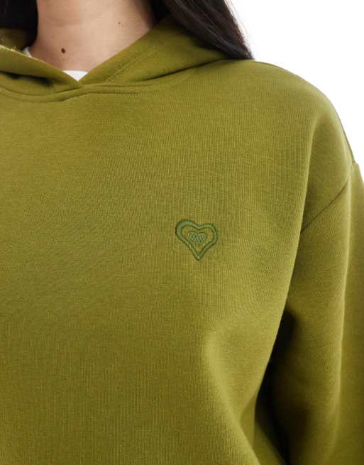 Miss Selfridge - Sweat à capuche oversize d'ensemble - Olive, 3 de 4