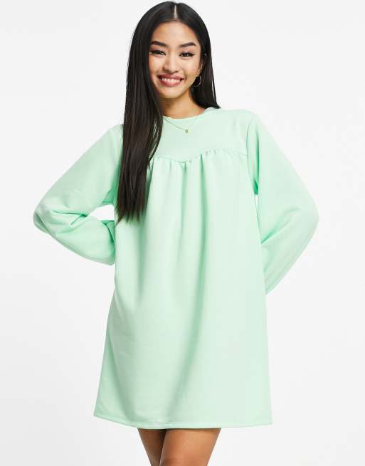 Miss Selfridge Sweatshirt Kleid Mit Geraffter Passe Asos