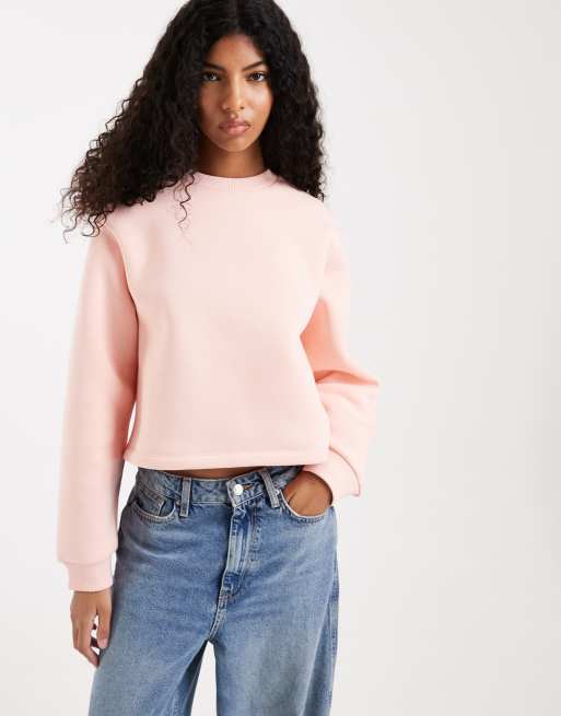 Miss Selfridge - Sweatshirt met strikken op de achterkant in roze, 4 van 4