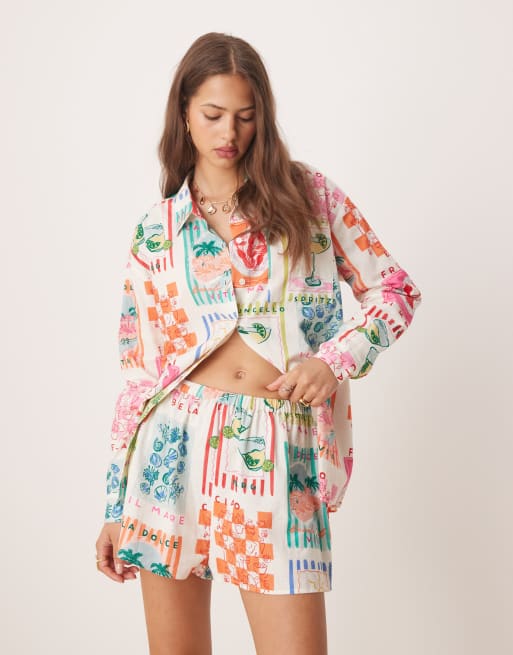 Miss Selfridge – Szorty we wzór kurortowy, część zestawu