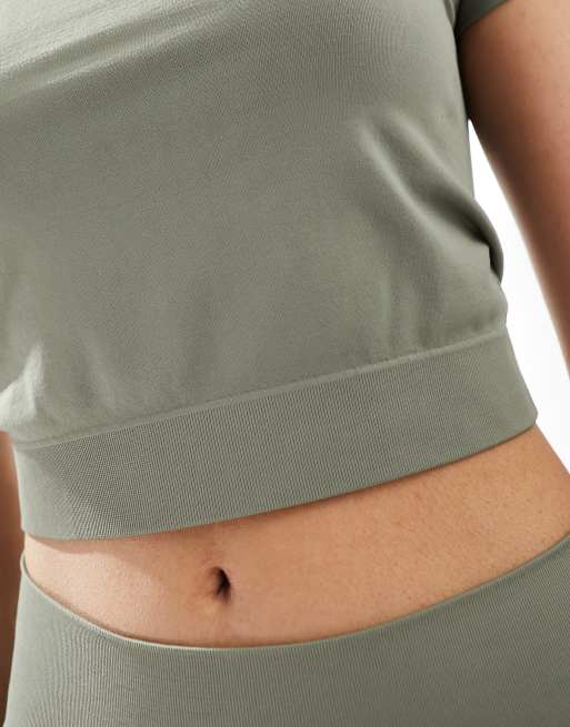 Crop Top Kaki à Nouer Devant Miss Selfridge Taille 8 - Occasion Très Bon état