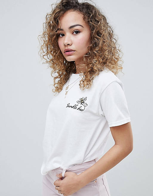 Embroidered Bumble Bee T-Shirt