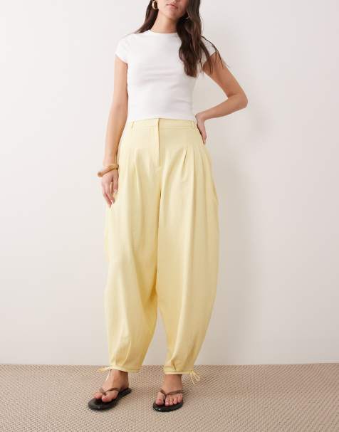 Miss Selfridge tailored balloon pants in buttermilk - view 1