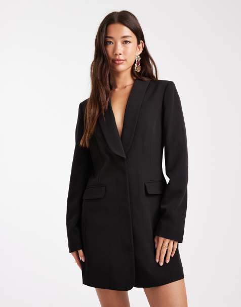 Miss Selfridge tailored blazer dress in black - view 1