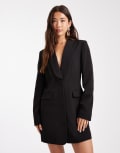 [Miss Selfridge] Miss Selfridge tailored blazer dress in black 4 BLACK