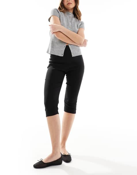 Miss Selfridge tailored capri leggings in black - view 1