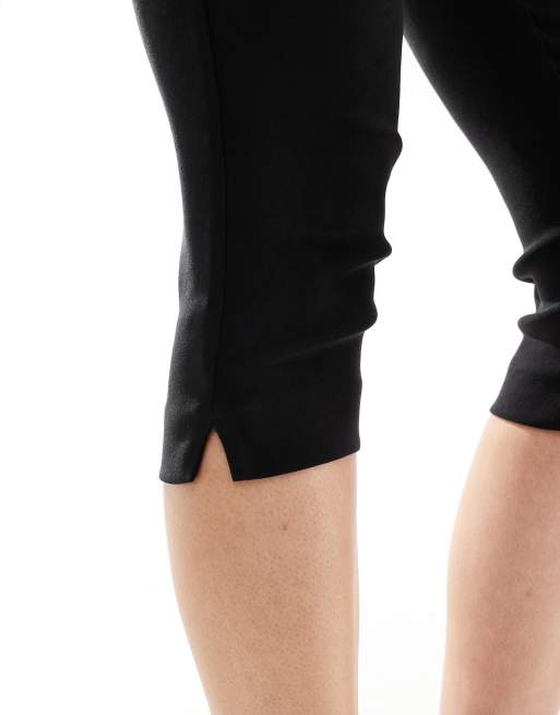 Miss Selfridge tailored capri leggings in black
