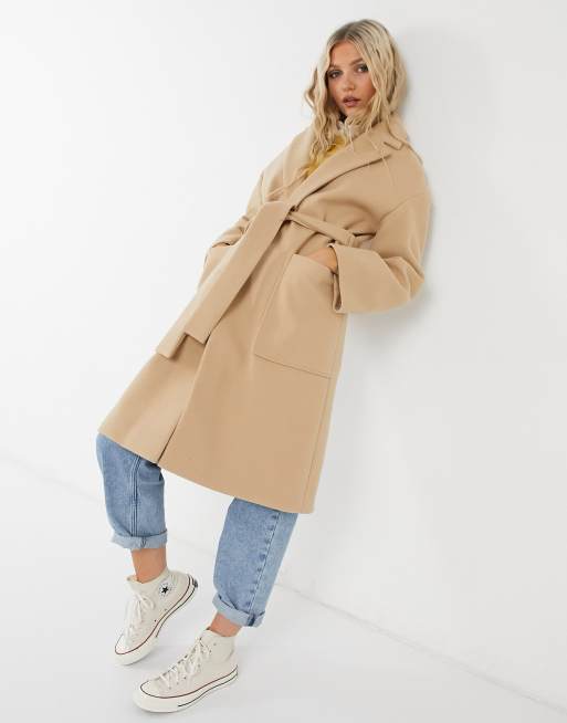 Tan best sale tailored coat