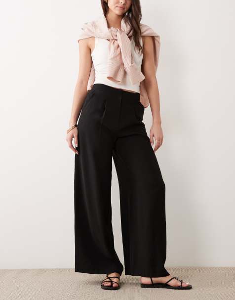 Miss Selfridge tailored fluid palazzo pants in black - view 1