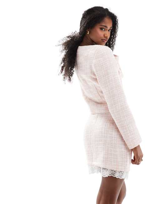 Miss Selfridge tailored mini skirt in light pink - part of a set, 2 of 5